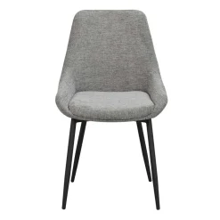 Wohnen Polsterstühle in Hellgrau & Schwarz - Fabia (2er Set)