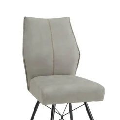 Wohnen Schwarze Möbel|Küchenstühle*Polsterstühle in Hellgrau - Fiafanda (2er Set)