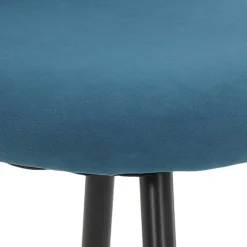 Wohnen Stühle|Retro Möbel*Polsterstühle in Petrol & Schwarz - Jeandru (4er Set)