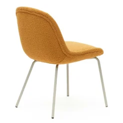 Wohnen Polsterstühle in Senfgelb Boucle - Gatria (4er Set)