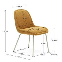 Wohnen Polsterstühle in Senfgelb Boucle - Gatria (4er Set)