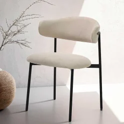 Wohnen Küchenstühle|Esszimmerstühle*Polsterstühle in Taupe Strukturstoff - Filmau (2er Set)