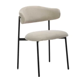 Wohnen Küchenstühle|Esszimmerstühle*Polsterstühle in Taupe Strukturstoff - Filmau (2er Set)