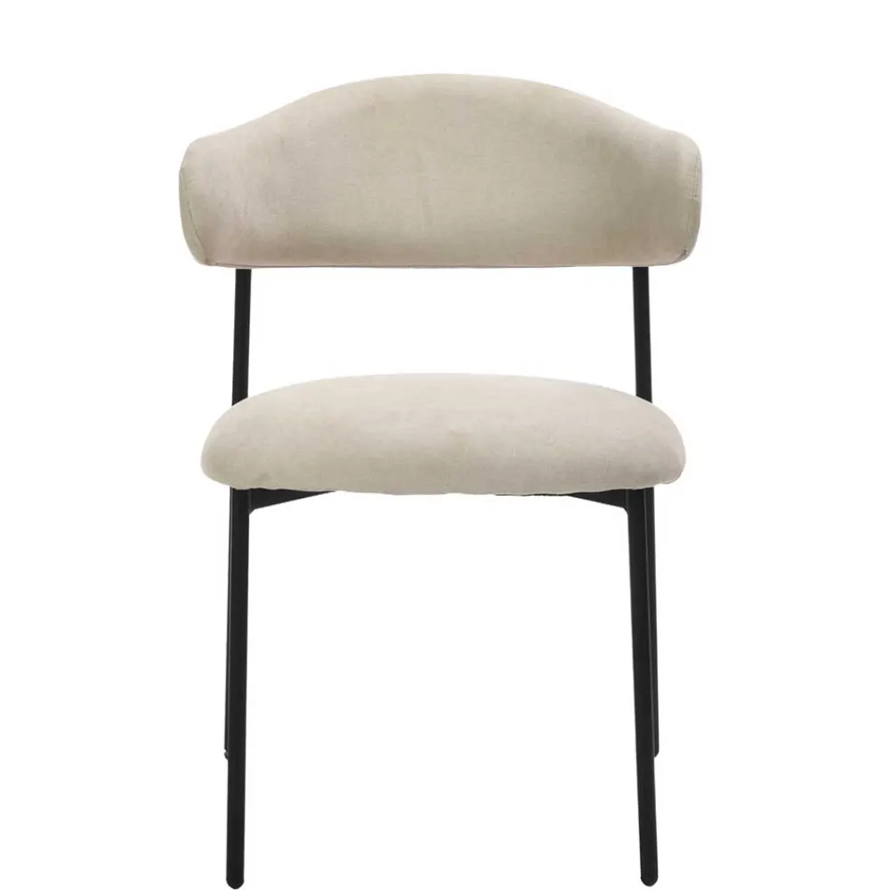 Wohnen Küchenstühle|Esszimmerstühle*Polsterstühle in Taupe Strukturstoff - Filmau (2er Set)