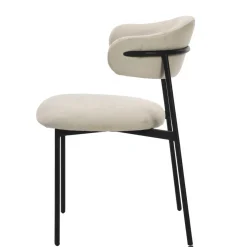 Wohnen Küchenstühle|Esszimmerstühle*Polsterstühle in Taupe Strukturstoff - Filmau (2er Set)