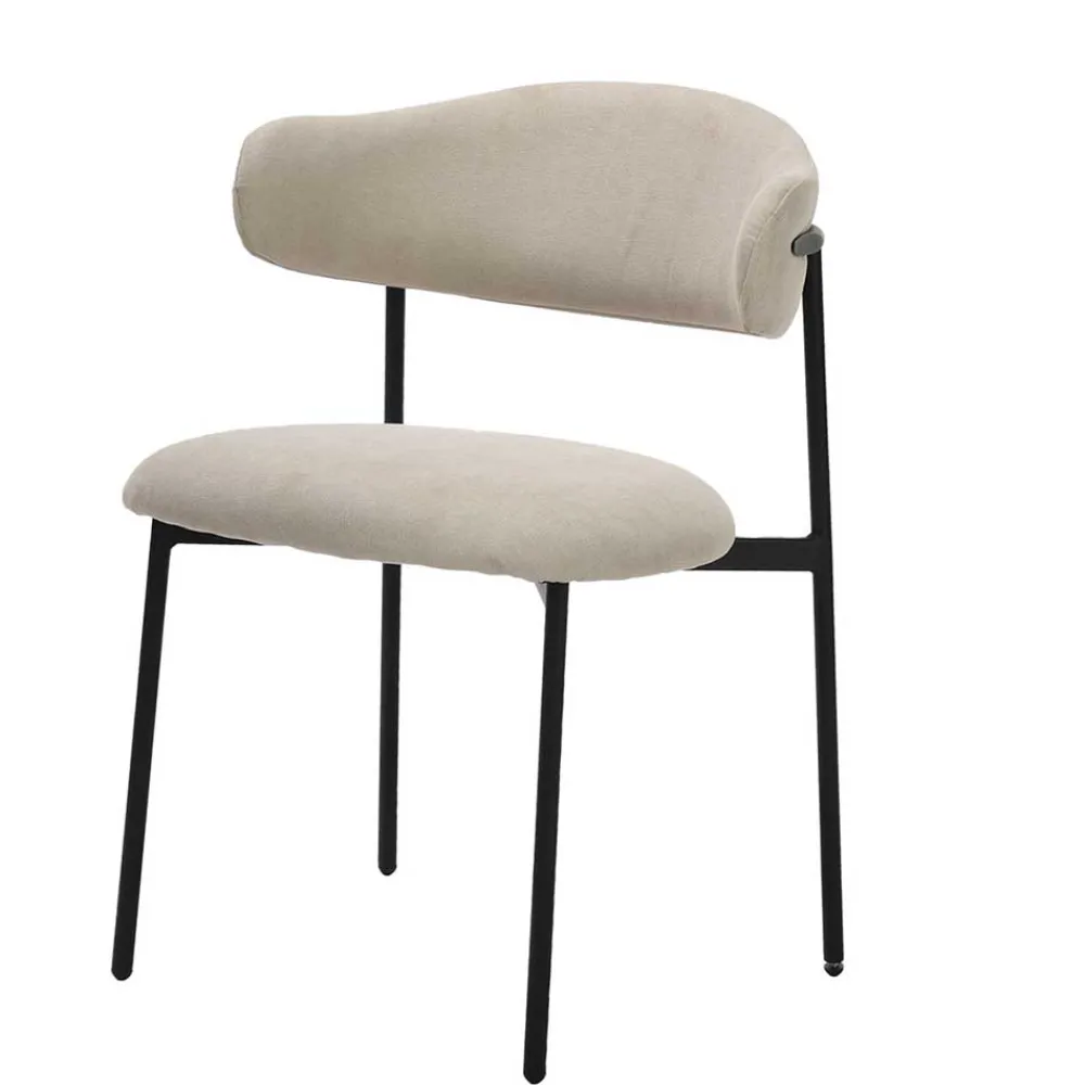 Wohnen Küchenstühle|Esszimmerstühle*Polsterstühle in Taupe Strukturstoff - Filmau (2er Set)