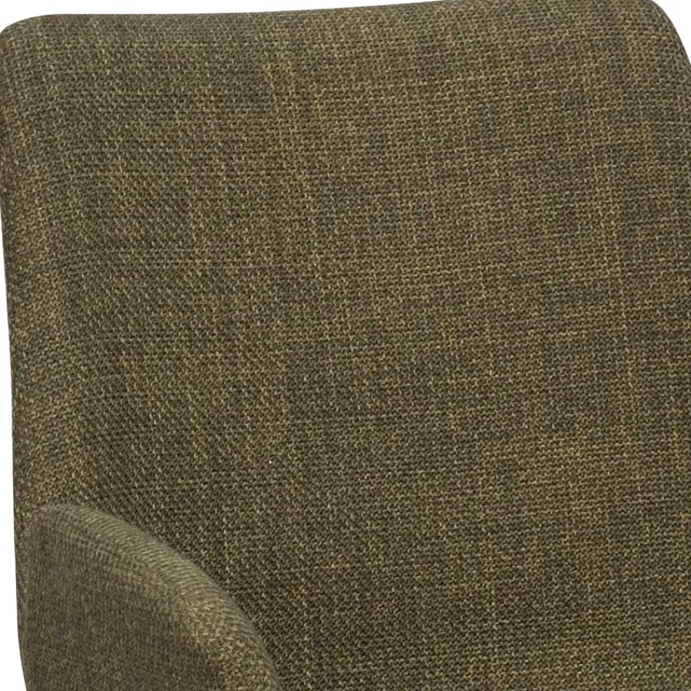 Wohnen Polsterstühle mit Armlehnen in Dunkelgrün - Termi (2er Set)