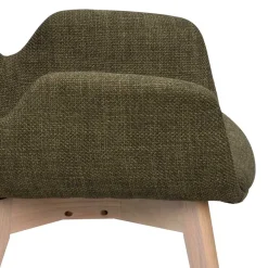 Wohnen Polsterstühle mit Armlehnen in Dunkelgrün - Termi (2er Set)