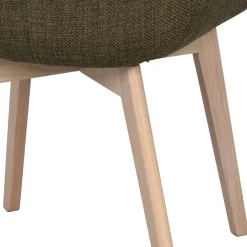 Wohnen Polsterstühle mit Armlehnen in Dunkelgrün - Termi (2er Set)