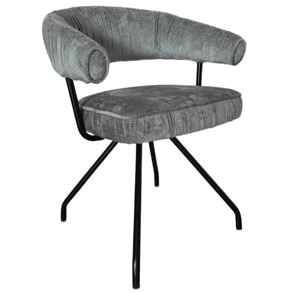 Wohnen Graue Möbel|Schwarze Möbel*Polsterstühle mit Federkern Sitz - Demossa (2er Set)