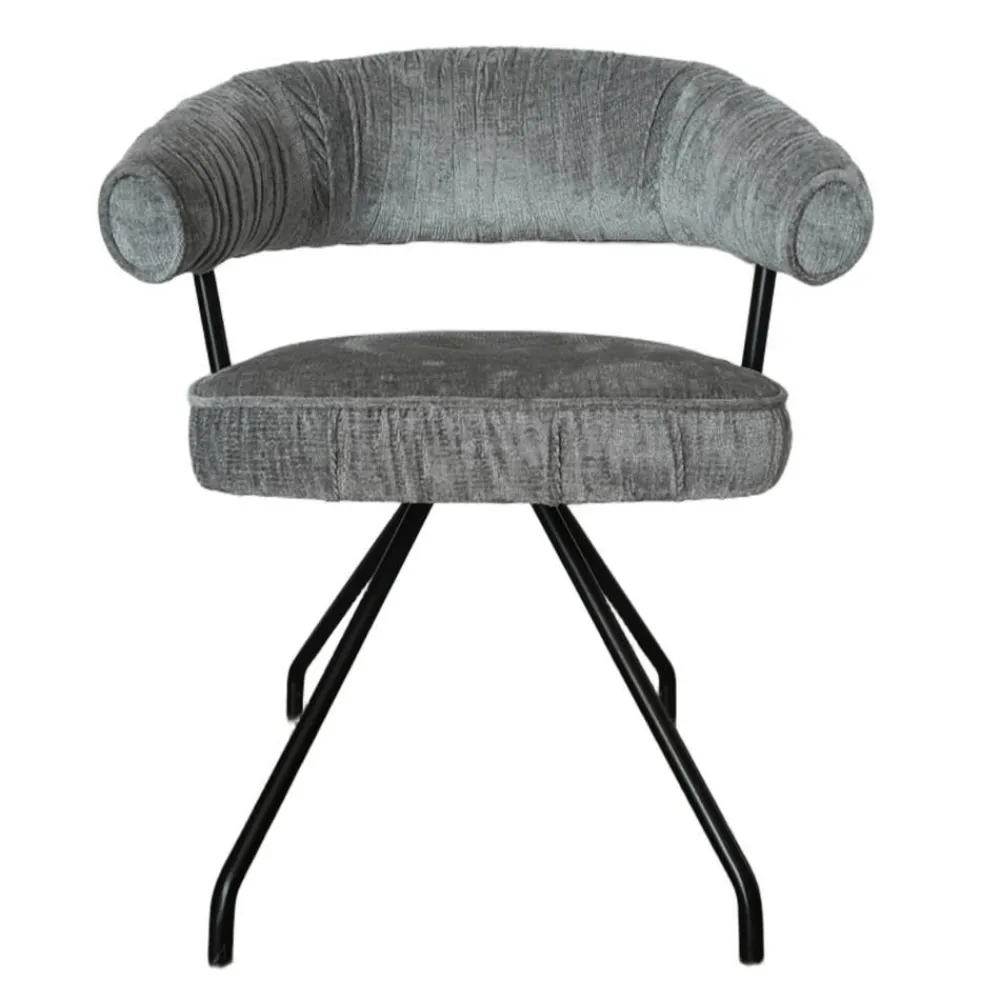 Wohnen Graue Möbel|Schwarze Möbel*Polsterstühle mit Federkern Sitz - Demossa (2er Set)