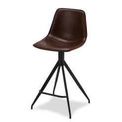 Wohnen Polsterstuhl für Bar & Theke in Braun - Kalis (2er Set)