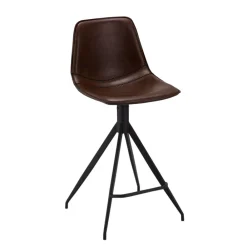 Wohnen Polsterstuhl für Bar & Theke in Braun - Kalis (2er Set)