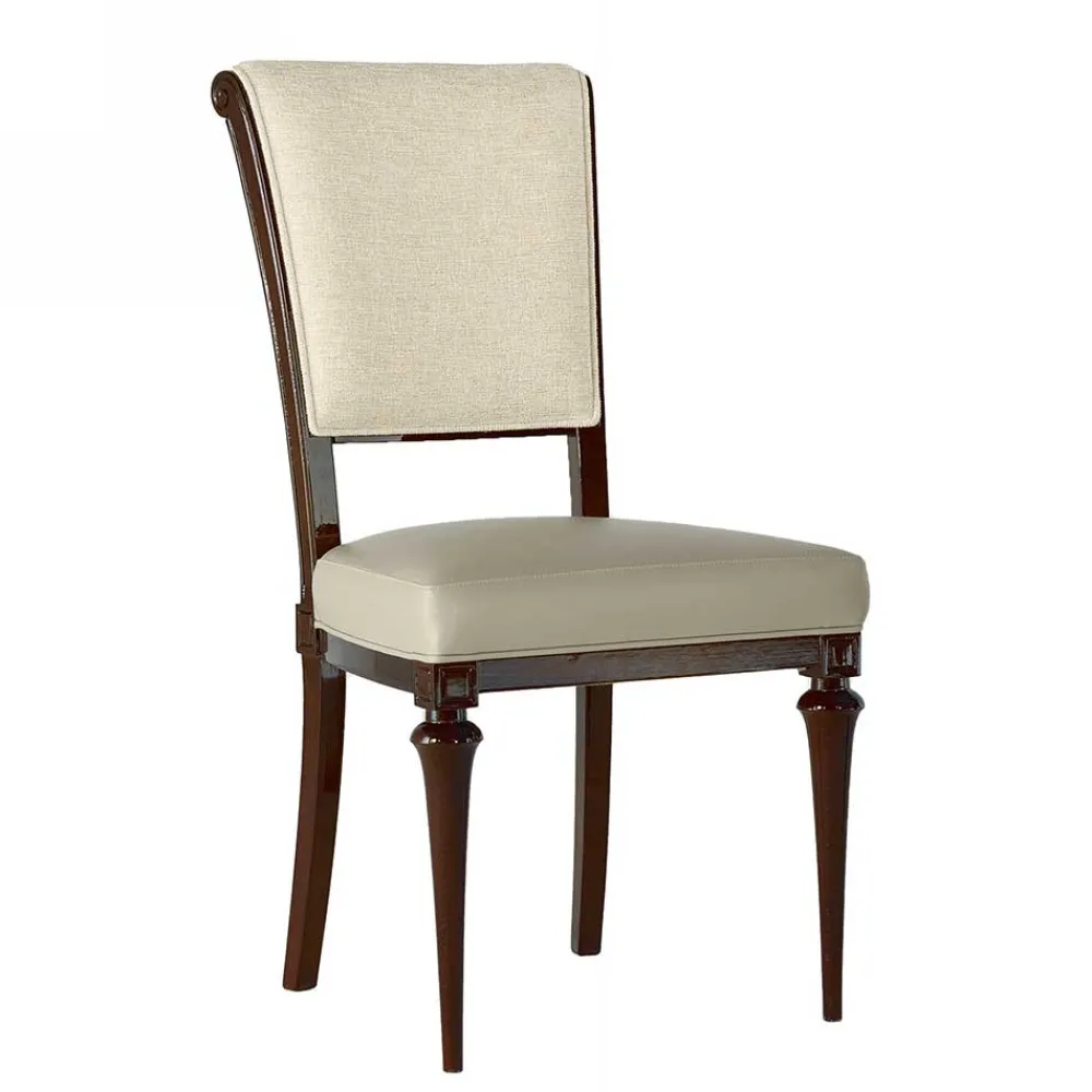 Wohnen Braune Möbel|Küchenstühle*Polsterstuhl im klassisch-eleganten Stil - Donnsai