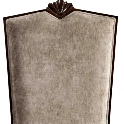 Wohnen Polsterstuhl in Beige Samt & Braun Holz - Savossa