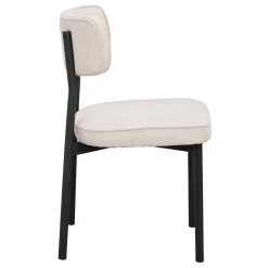 Wohnen Polsterstuhl in Creme & Schwarz - Jeffa (2er Set)