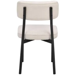 Wohnen Polsterstuhl in Creme & Schwarz - Jeffa (2er Set)