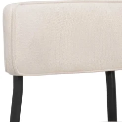 Wohnen Polsterstuhl in Creme & Schwarz - Jeffa (2er Set)