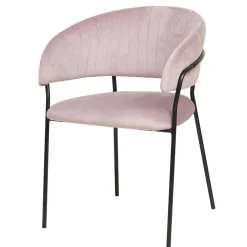 Wohnen Polsterstuhl in Rosa & Schwarz - Cementa