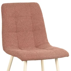 Wohnen Skandinavische Möbel|Esszimmerstühle*Polsterstuhl in Terracotta und Weiß - Elzanian