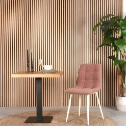 Wohnen Skandinavische Möbel|Esszimmerstühle*Polsterstuhl in Terracotta und Weiß - Elzanian