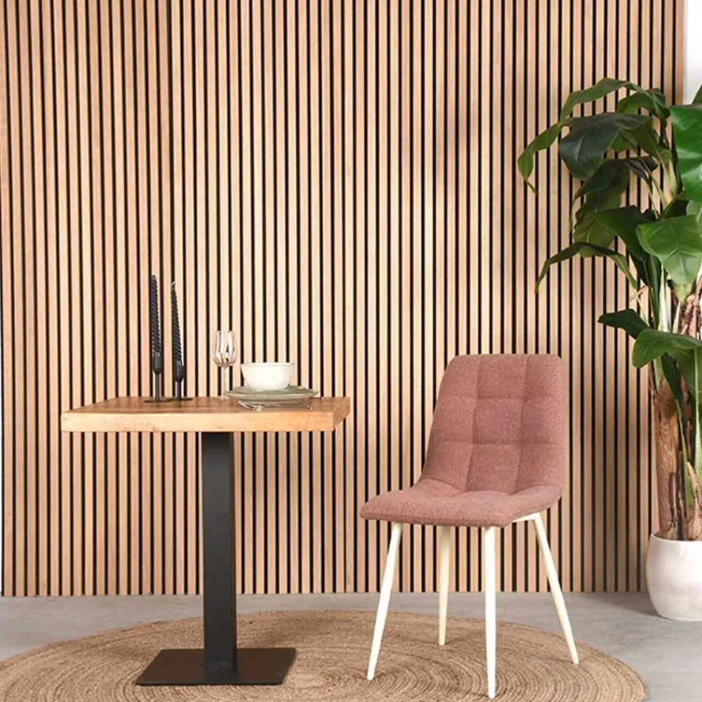 Wohnen Skandinavische Möbel|Esszimmerstühle*Polsterstuhl in Terracotta und Weiß - Elzanian