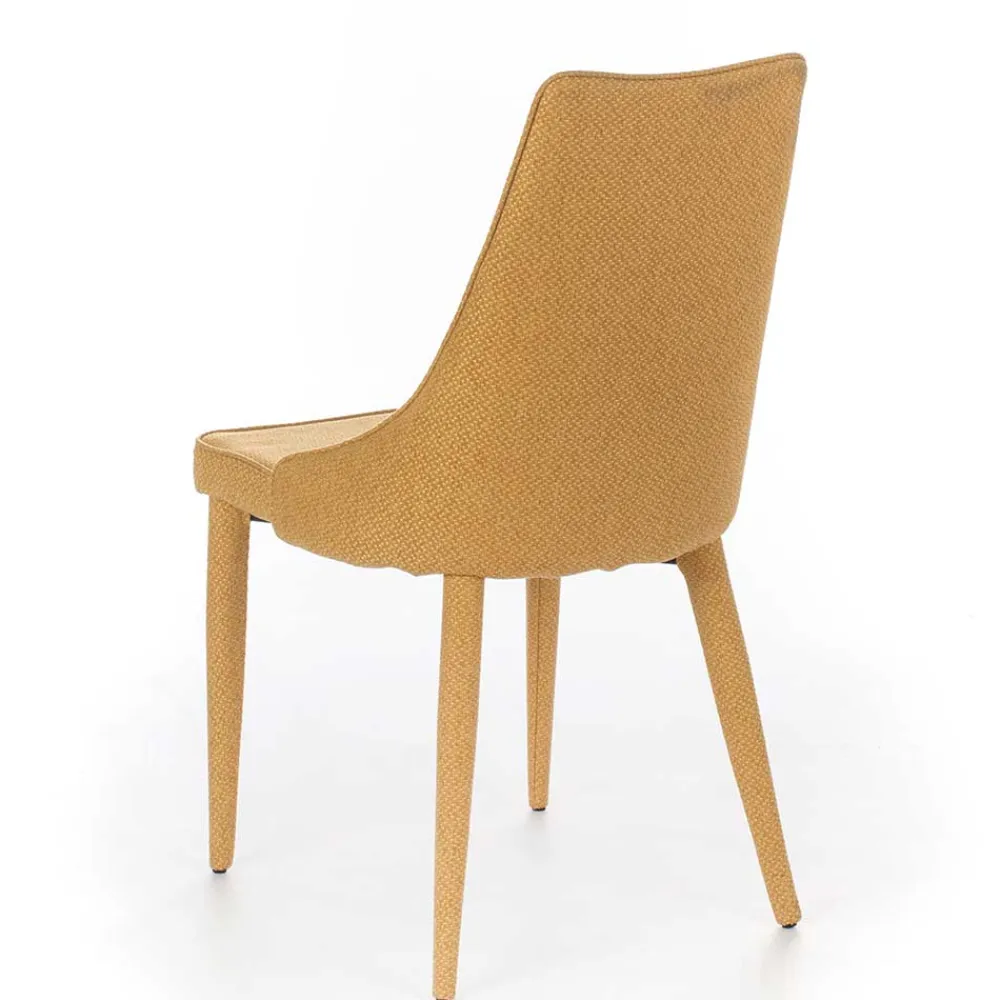 Wohnen Polsterstuhl mit bezogenen Metallbeinen - Henrietta (2er Set)