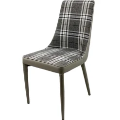 Wohnen Retro Möbel|Küchenstühle*Polsterstuhl mit Karomuster - Kapitalia (2er Set)