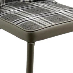 Wohnen Retro Möbel|Küchenstühle*Polsterstuhl mit Karomuster - Kapitalia (2er Set)