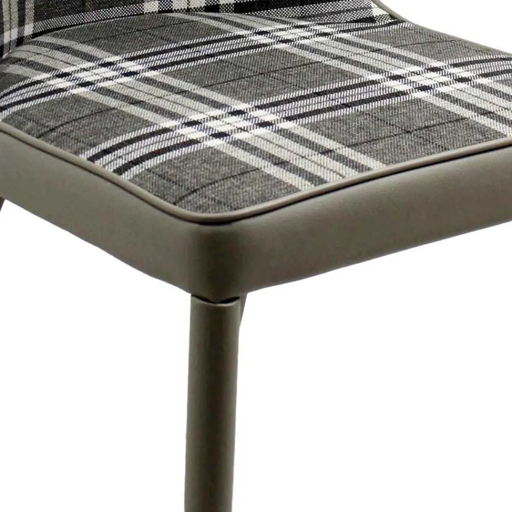 Wohnen Retro Möbel|Küchenstühle*Polsterstuhl mit Karomuster - Kapitalia (2er Set)