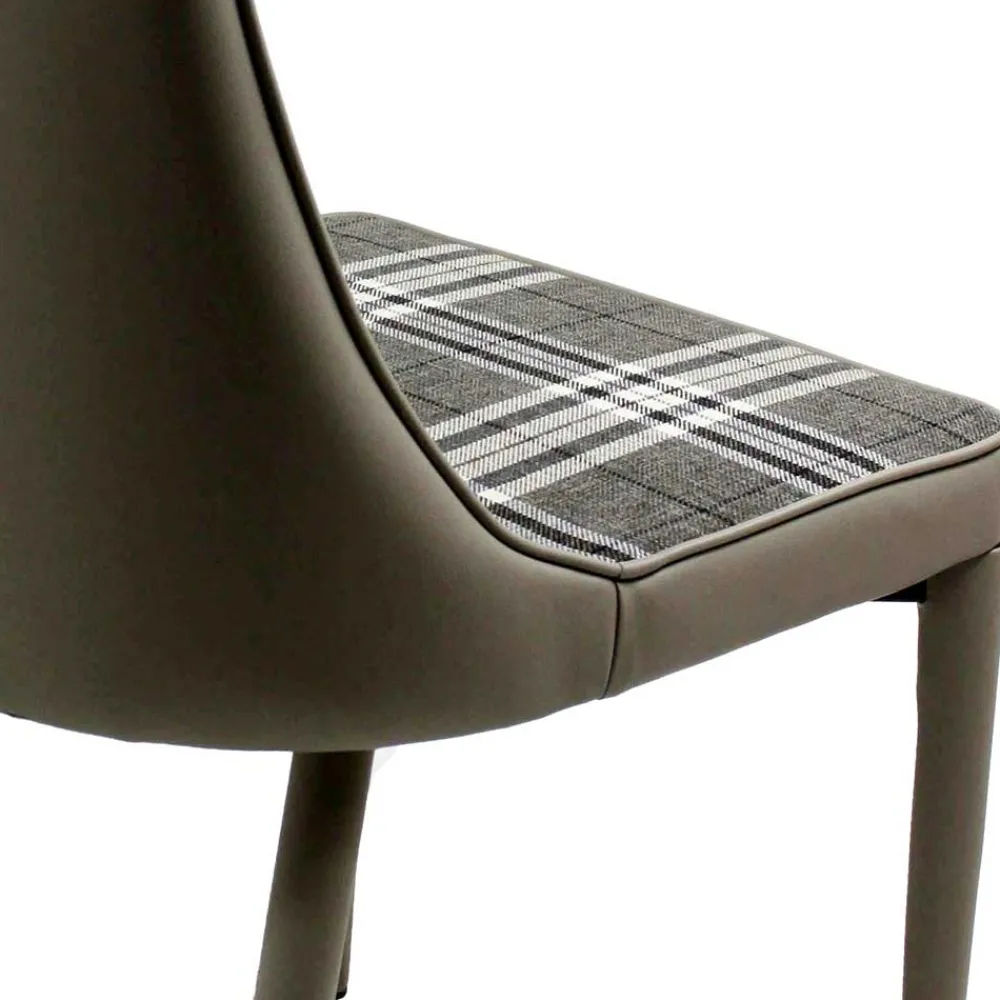 Wohnen Retro Möbel|Küchenstühle*Polsterstuhl mit Karomuster - Kapitalia (2er Set)