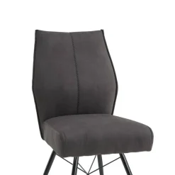 Wohnen Küchenstühle|Esszimmerstühle*Polsterstuhl-Duo in Dunkelgrau - Aturin (2er Set)