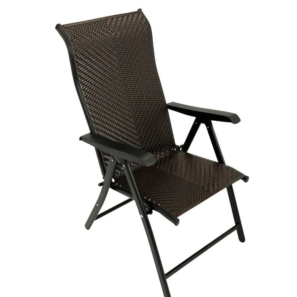 Wohnen Polyrattan Gartenstühle in Schwarz-Braun - Lucasz (2er Set)