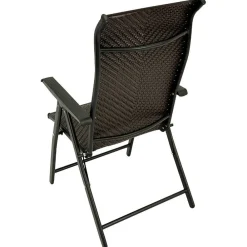 Wohnen Polyrattan Gartenstühle in Schwarz-Braun - Lucasz (2er Set)