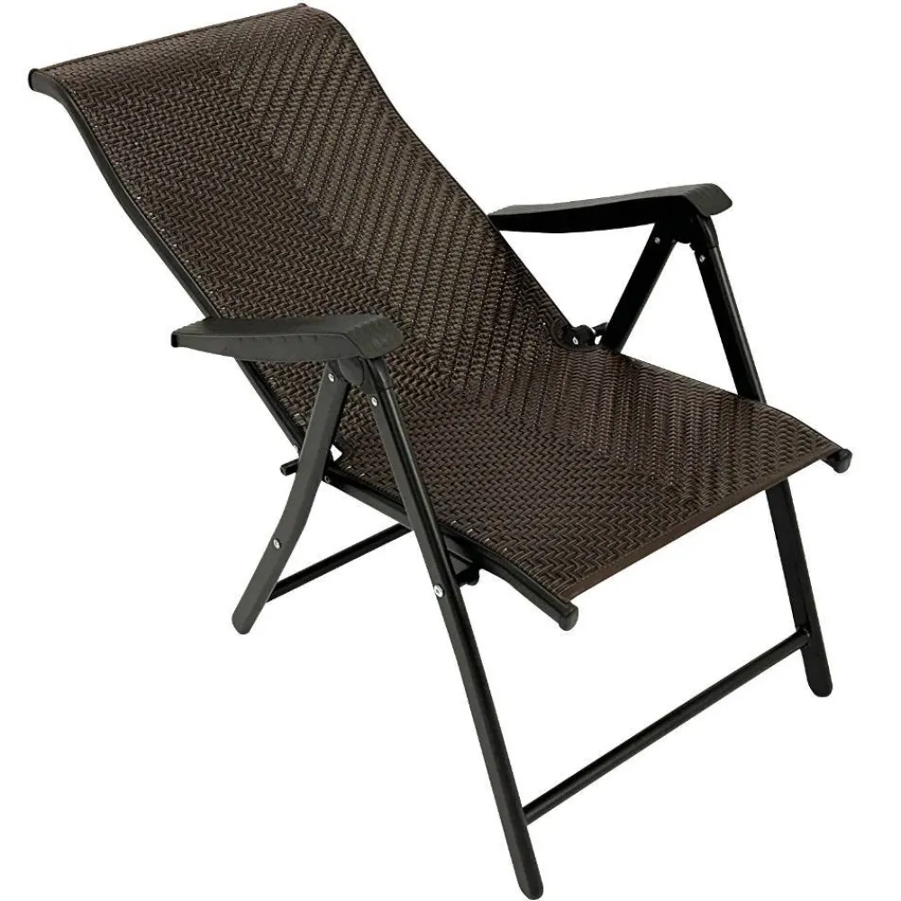 Wohnen Polyrattan Gartenstühle in Schwarz-Braun - Lucasz (2er Set)