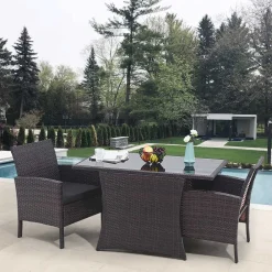 Wohnen Polyrattan Tischgruppe für 2 Personen - Eneriffo (dreiteilig)