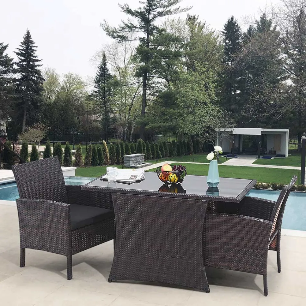 Wohnen Polyrattan Tischgruppe für 2 Personen - Eneriffo (dreiteilig)