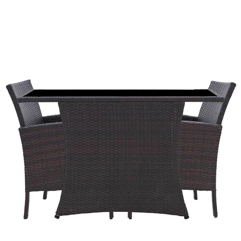 Wohnen Polyrattan Tischgruppe für 2 Personen - Eneriffo (dreiteilig)