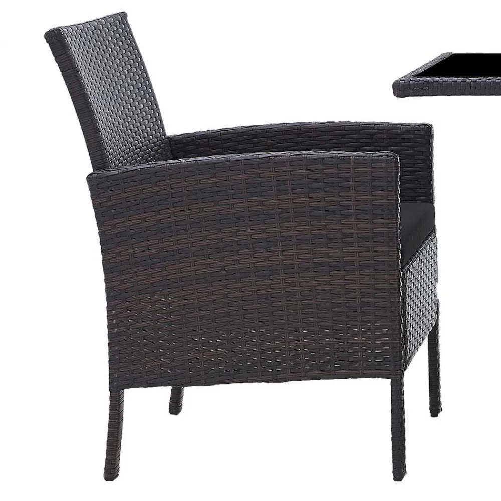 Wohnen Polyrattan Tischgruppe für 2 Personen - Eneriffo (dreiteilig)