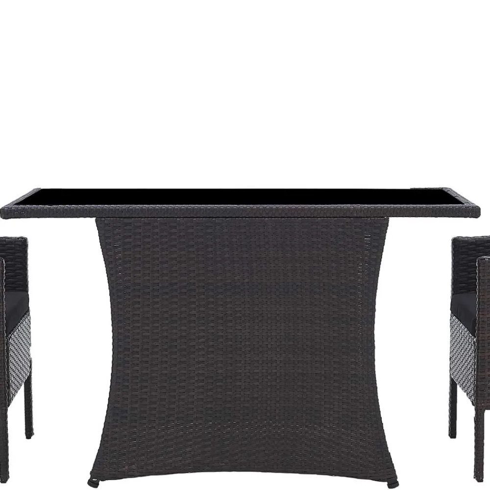 Wohnen Polyrattan Tischgruppe für 2 Personen - Eneriffo (dreiteilig)