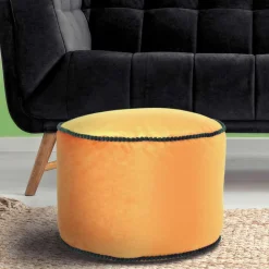 Wohnen Pouf Yogakissen in Bronze Samt - Ynvinata