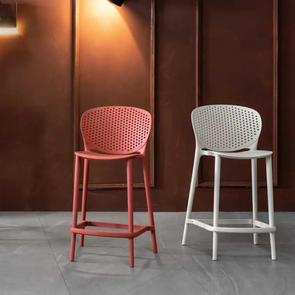 Wohnen PP Design Barstühle in Orange - Roverario (2er Set)