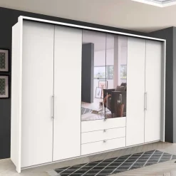 Wohnen Praktisch aufgeteilter Kleiderschrank in Weiß - Donpiave