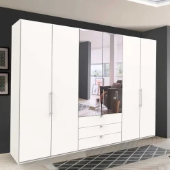 Wohnen Praktisch aufgeteilter Kleiderschrank in Weiß - Donpiave