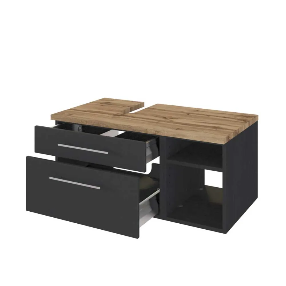 Wohnen Praktischer Unterbeckenschrank mit Regal - Estregos