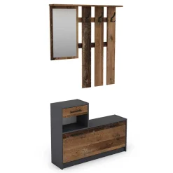 Wohnen Preiswerte Flureinrichtung zweifarbig - Vinzent (zweiteilig)