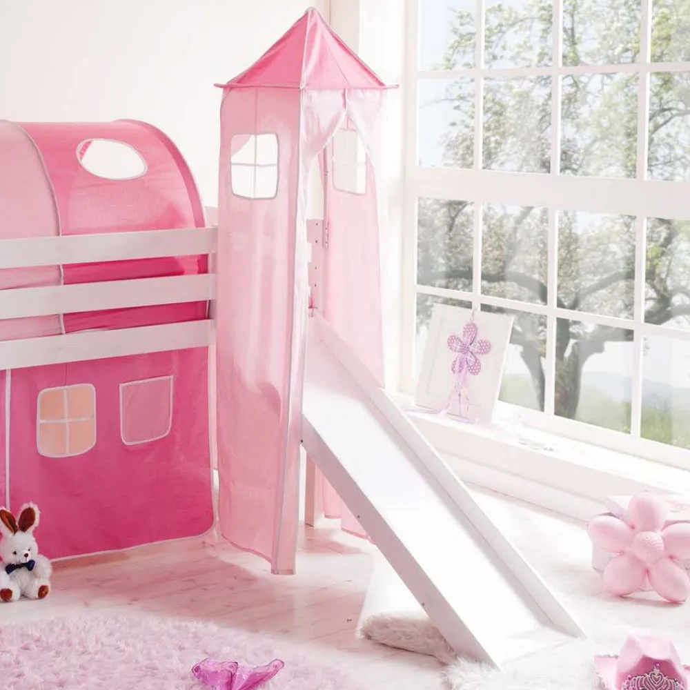 Kinder Wohnen Prinzessin Hochbett Musashi mit Rutsche