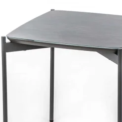 Wohnen Quadrat Beistelltisch in Blaugrau - Vrono