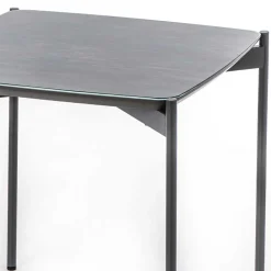 Wohnen Quadrat Beistelltisch in Blaugrau - Vrono