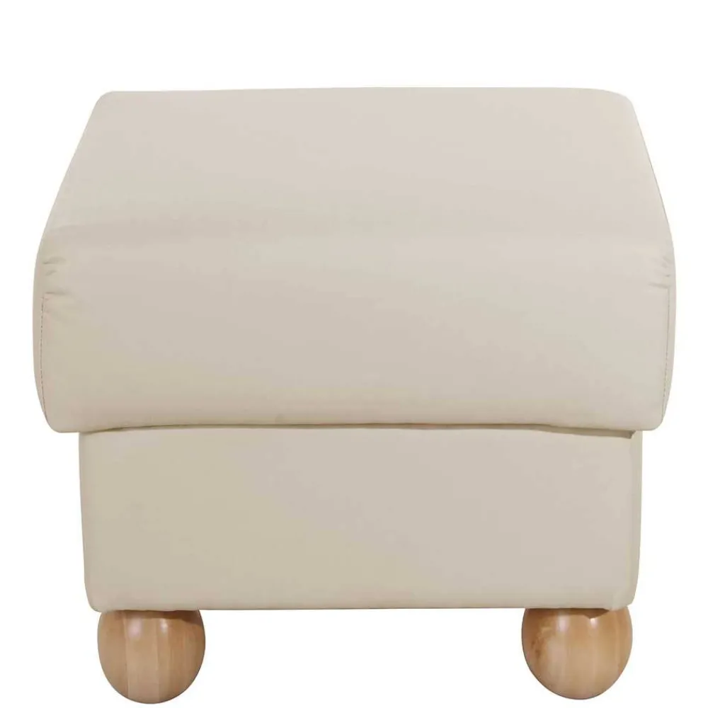 Wohnen Barhocker|Hocker*Quadrat Hocker in Beige Kunstlederbezug - Sharay